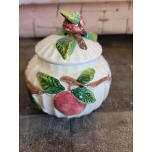 Omnibus japan ceramic white Apple container branch